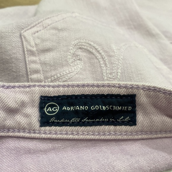 AG Adriano Goldschmied Women’s “The Angel” Lilac Colored Flared Jeans - Size 26 - Picture 6 of 12